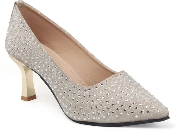 Silver_Synthetic_Leather_Heels_For_Women
