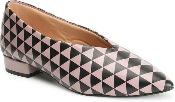 Peach_Patent_Leather_Flats_For_Women