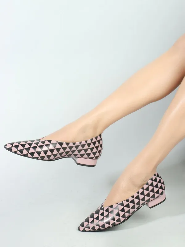 Peach_Patent_Leather_Flats_For_Women