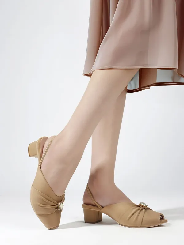 Beige_Fabric_Heels_For_Women