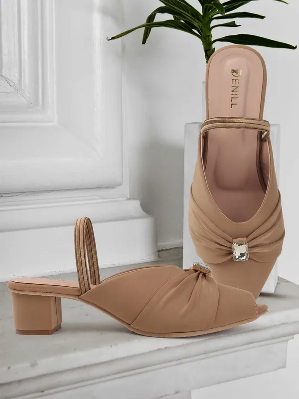 Beige_Fabric_Heels_For_Women