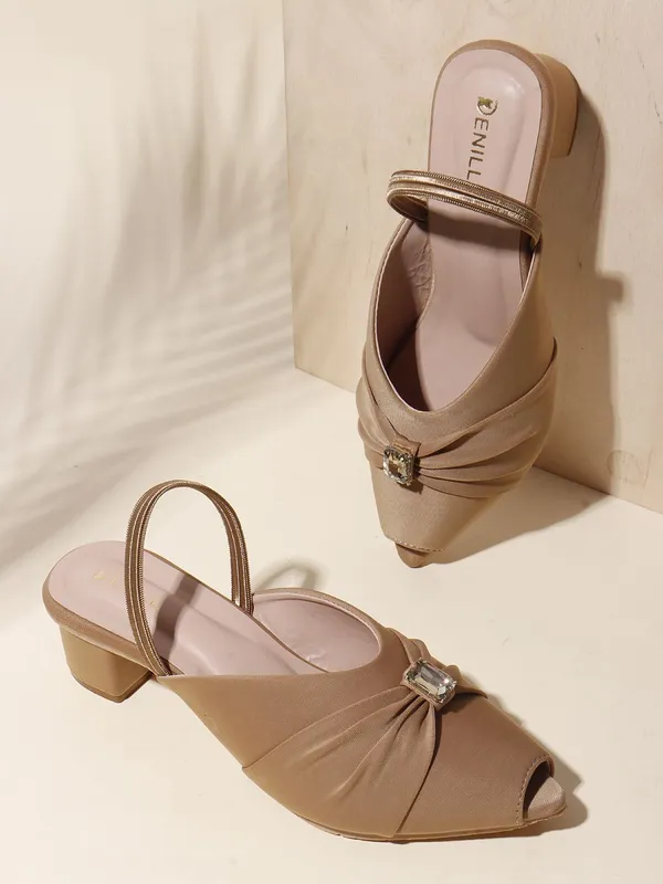 Beige_Fabric_Heels_For_Women