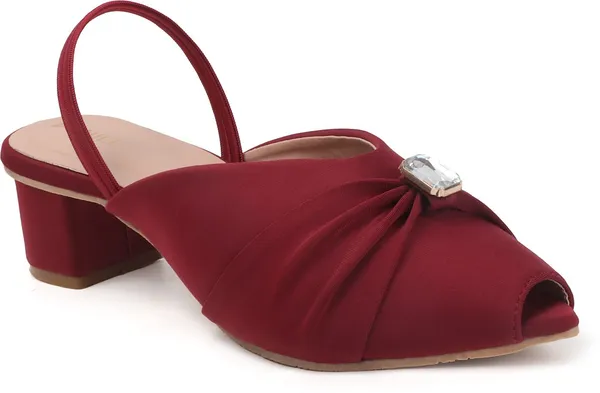 Maroon_Fabric_Heels_For_Women