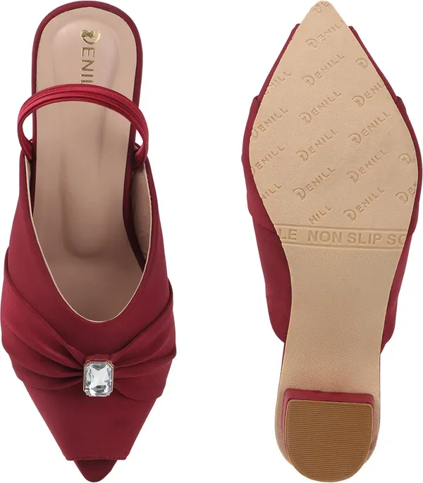 Maroon_Fabric_Heels_For_Women