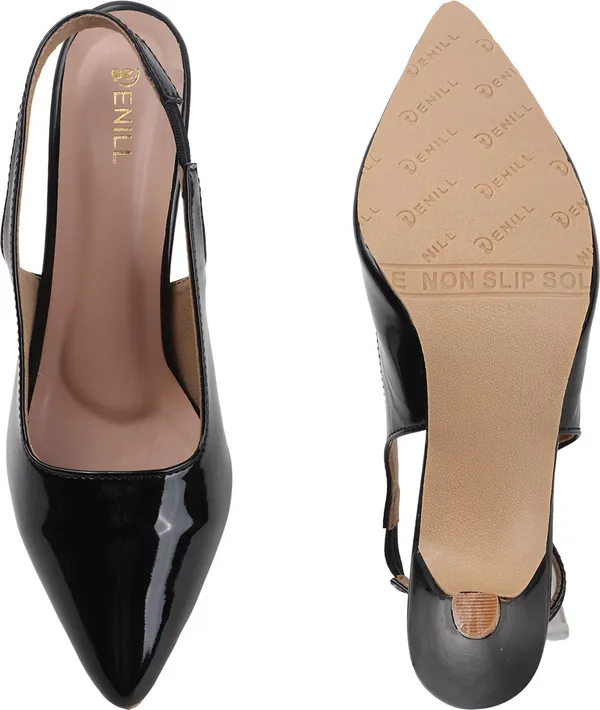 Black_Synthetic_Leather_Heels_For_Women