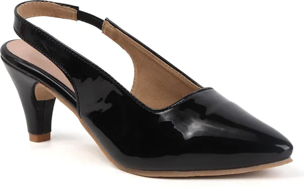Black_Synthetic_Leather_Heels_For_Women