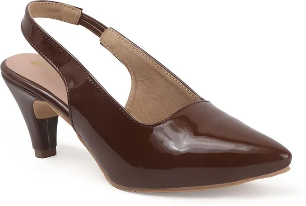 Brown_Synthetic_Leather_Heels_For_Women