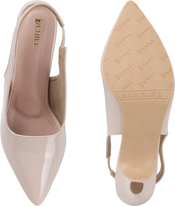 Beige_Synthetic_Leather_Heels_For_Women