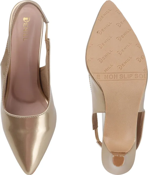 Gold_Synthetic_Leather_Heels_For_Women