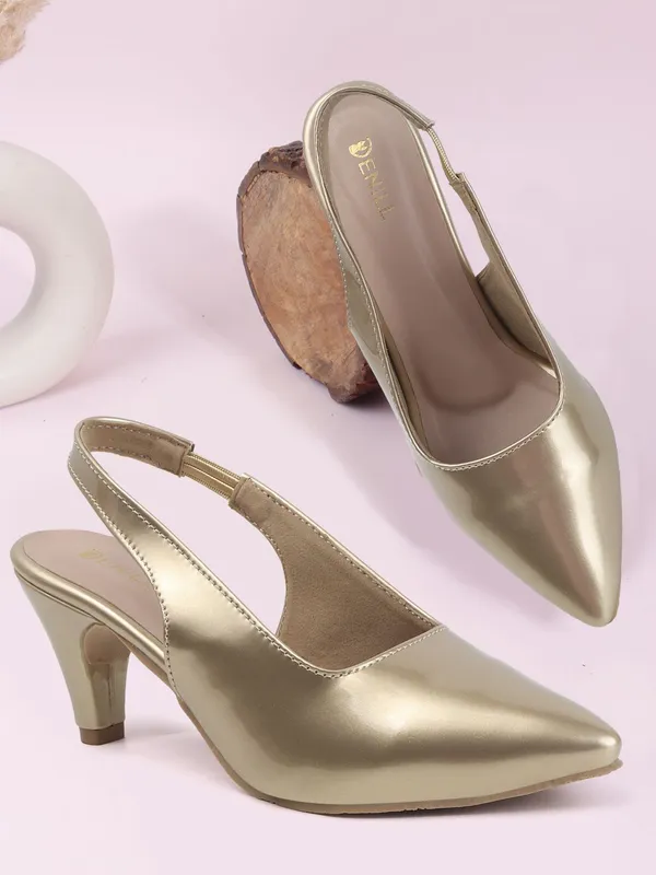 Gold_Synthetic_Leather_Heels_For_Women