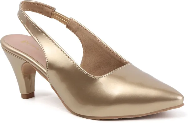 Gold_Synthetic_Leather_Heels_For_Women