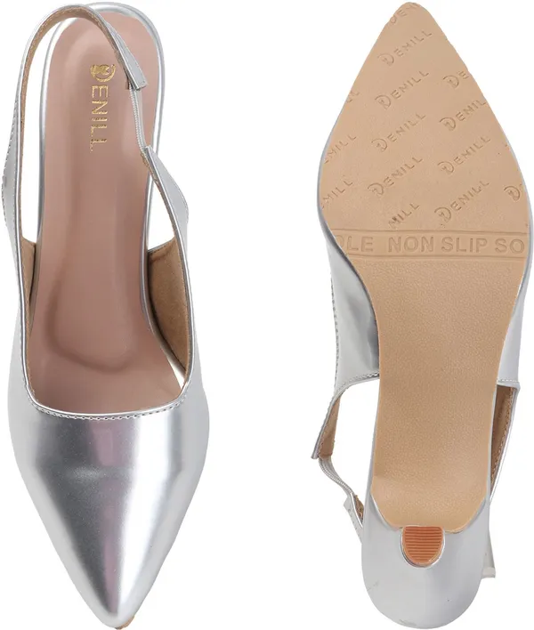 Silver_Synthetic_Leather_Heels_For_Women
