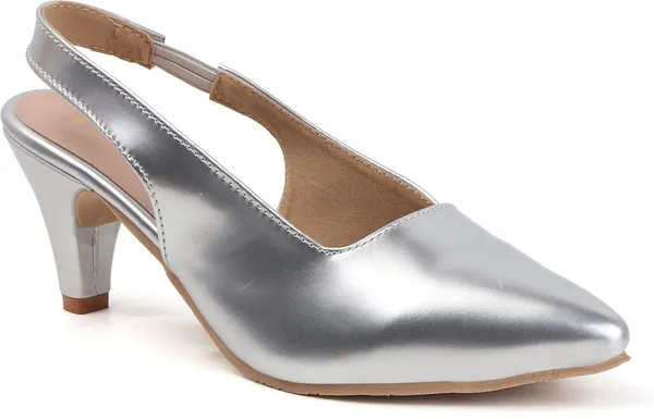 Silver_Synthetic_Leather_Heels_For_Women