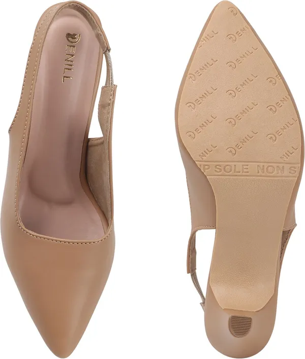 Beige_Synthetic_Leather_Heels_For_Women