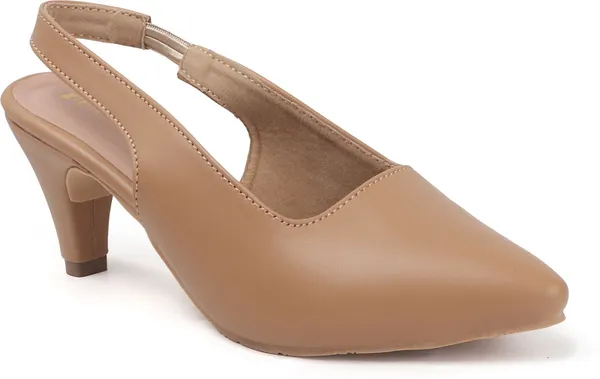 Beige_Synthetic_Leather_Heels_For_Women