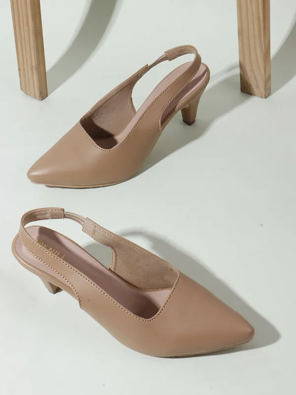 Beige_Synthetic_Leather_Heels_For_Women