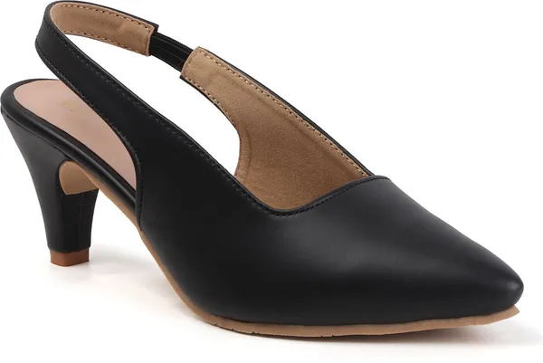Black_Synthetic_Leather_Heels_For_Women