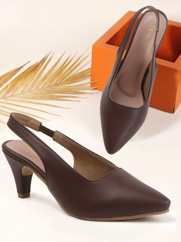 Brown_Synthetic_Leather_Heels_For_Women