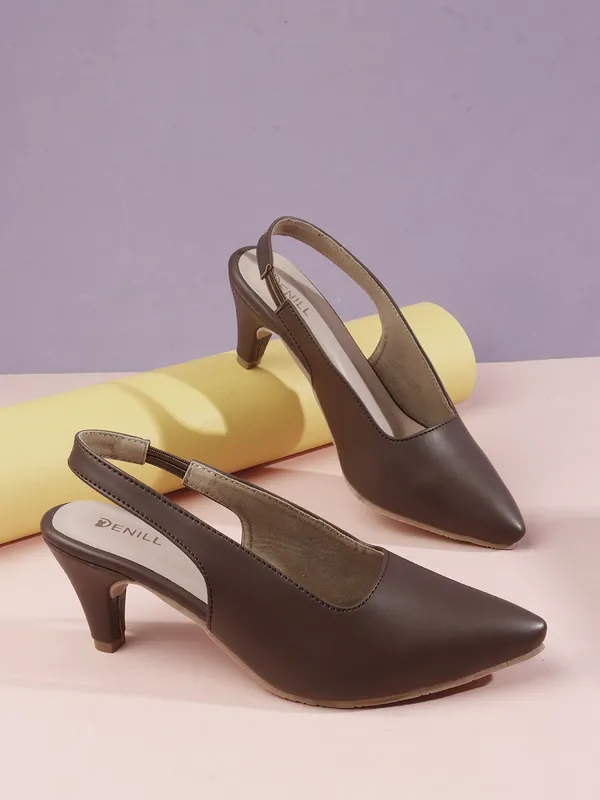 Brown_Synthetic_Leather_Heels_For_Women