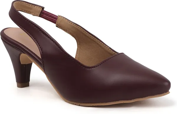 Maroon_Synthetic_Leather_Heels_For_Women