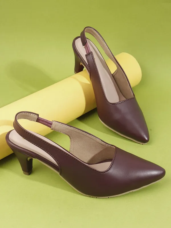 Maroon_Synthetic_Leather_Heels_For_Women