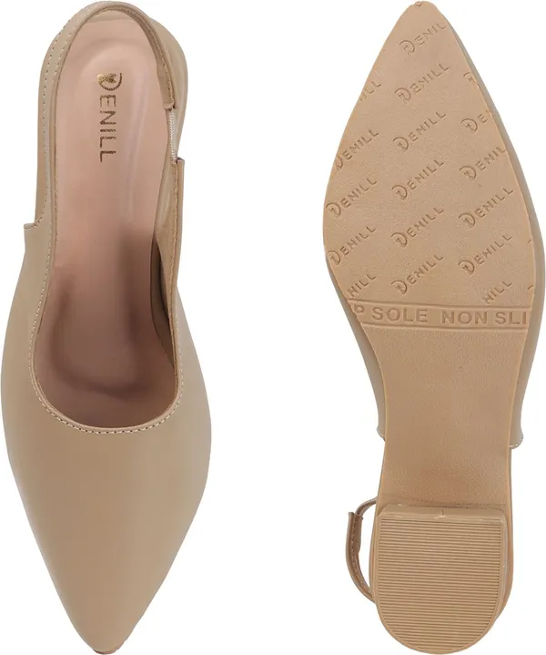 Beige_Synthetic_Leather_Heels_For_Women