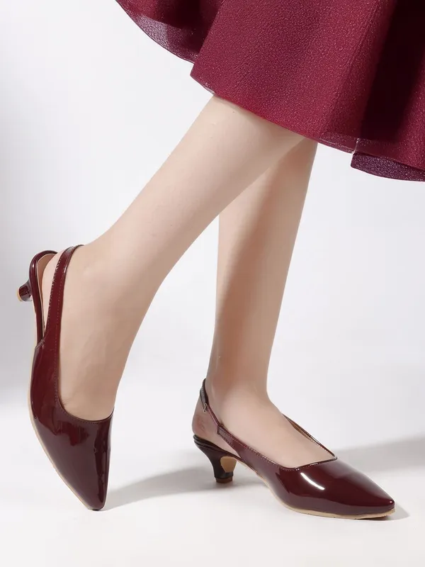 Maroon_Patent_Leather_Heels_For_Women