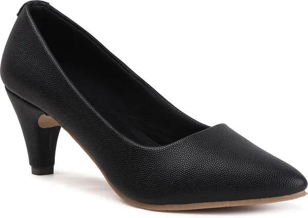 Black_Synthetic_Leather_Heels_For_Women