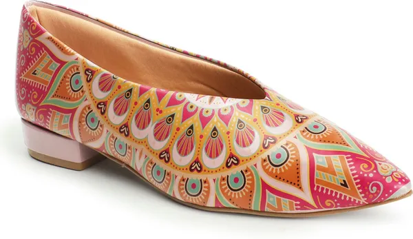 Peach_Patent_Leather_Flats_For_Women