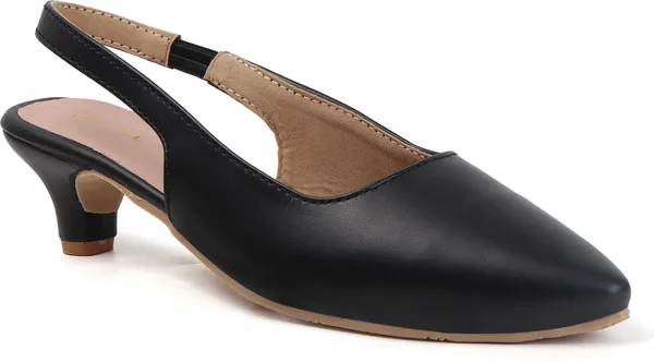 Black_Synthetic_Leather_Heels_For_Women