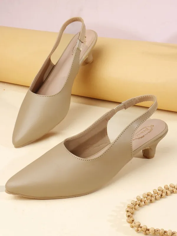Beige_Synthetic_Leather_Heels_For_Women