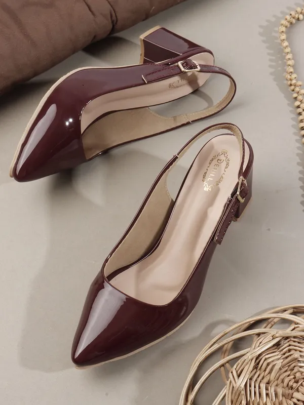Maroon_Patent_Leather_Heels_For_Women