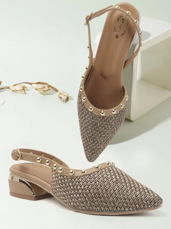 Beige_Synthetic_Heels_For_Women