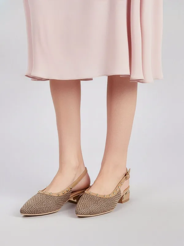 Beige_Synthetic_Heels_For_Women