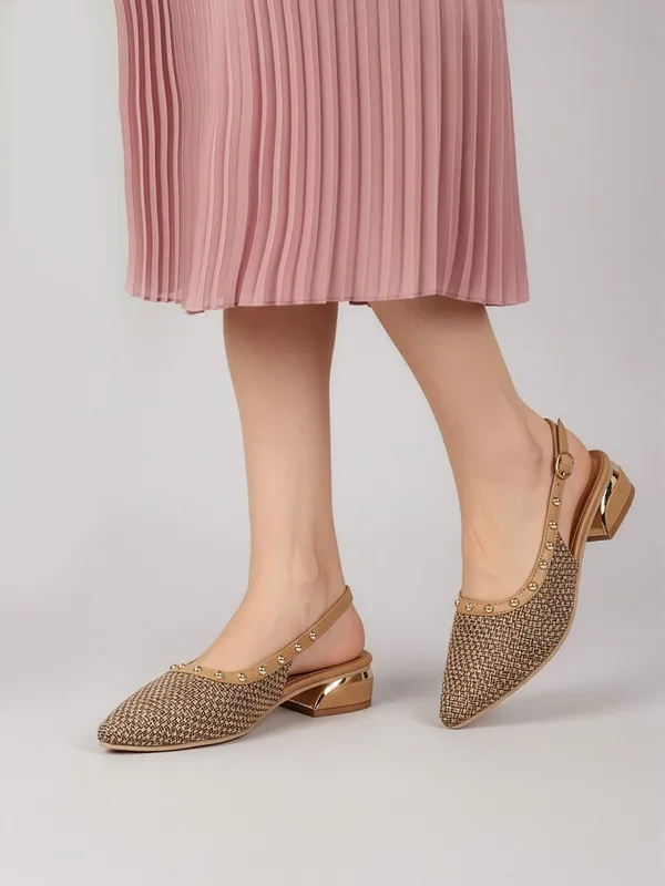 Beige_Synthetic_Heels_For_Women