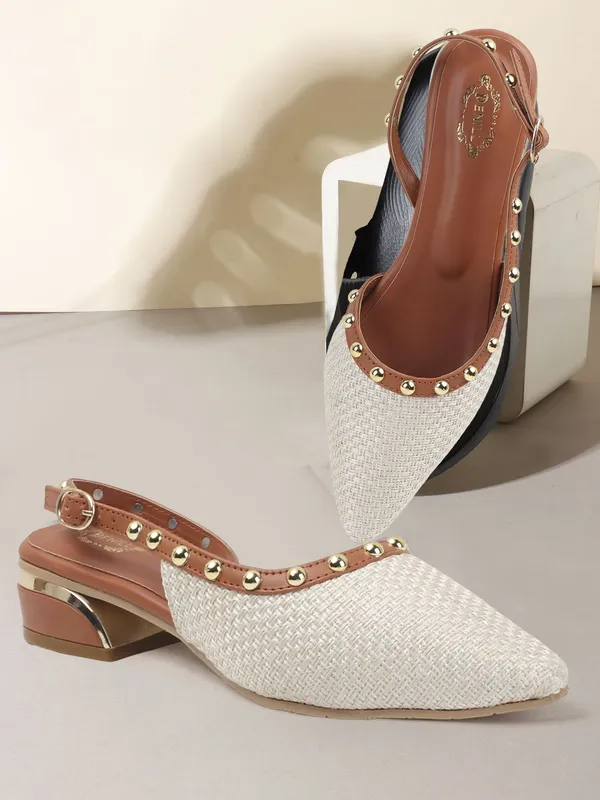 Beige_Synthetic_Heels_For_Women