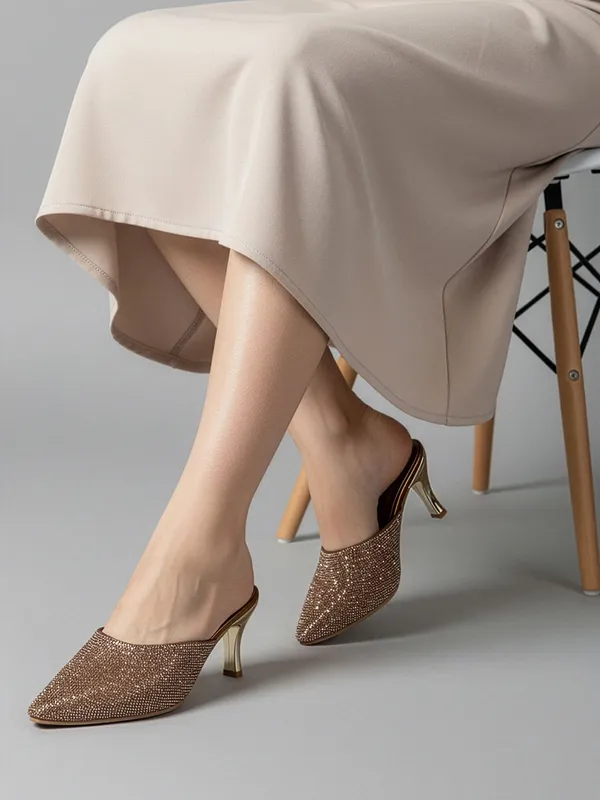 Copper_Synthetic_Heels_For_Women
