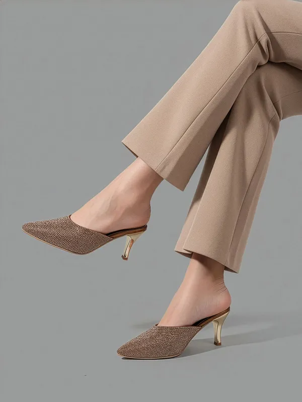 Copper_Synthetic_Heels_For_Women