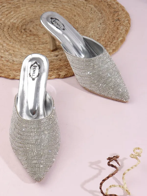 Silver_Synthetic_Heels_For_Women