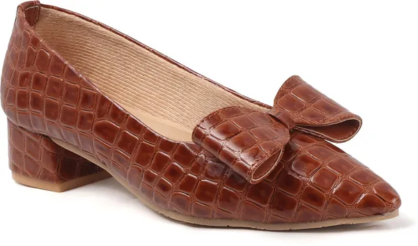 Brown_Synthetic_Leather_Heels_For_Women