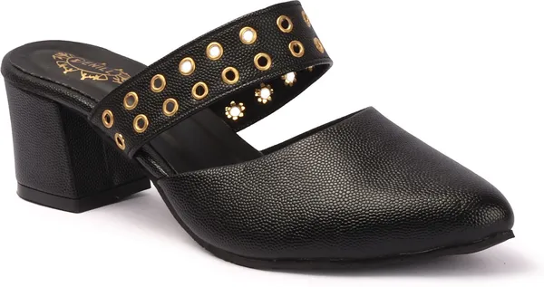Black_Synthetic_Leather_Heels_For_Women