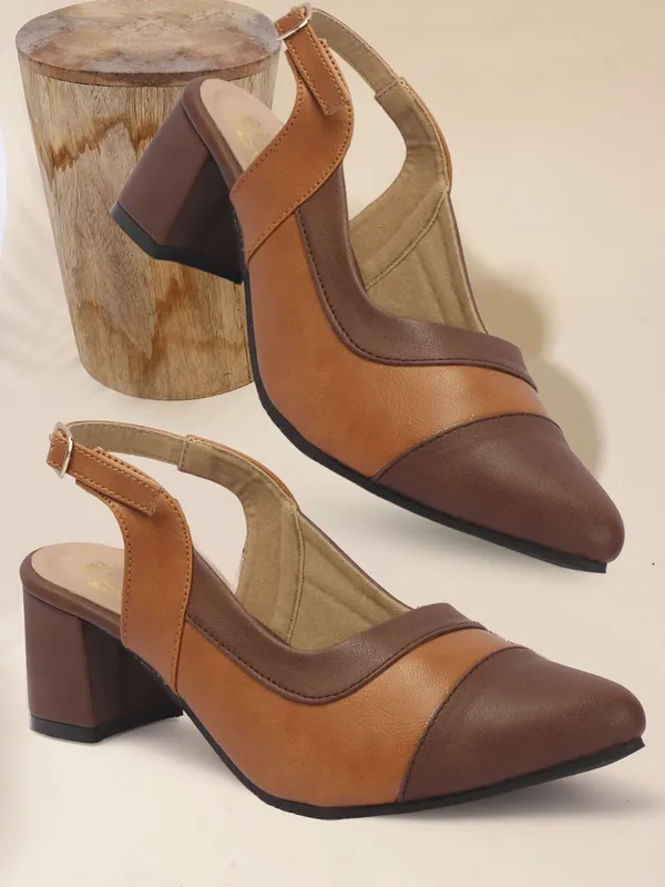 Brown_Synthetic_Leather_Heels_For_Women