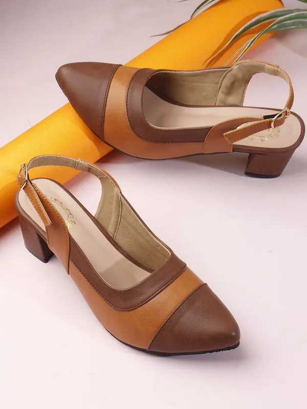 Brown_Synthetic_Leather_Heels_For_Women