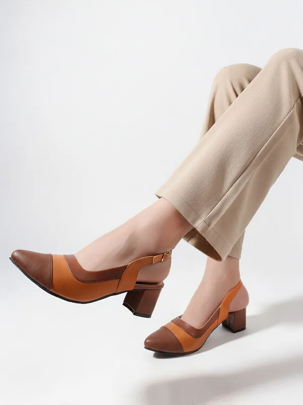Brown_Synthetic_Leather_Heels_For_Women