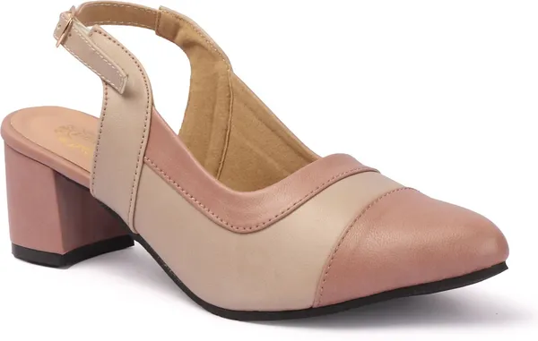 Pink_Synthetic_Leather_Heels_For_Women