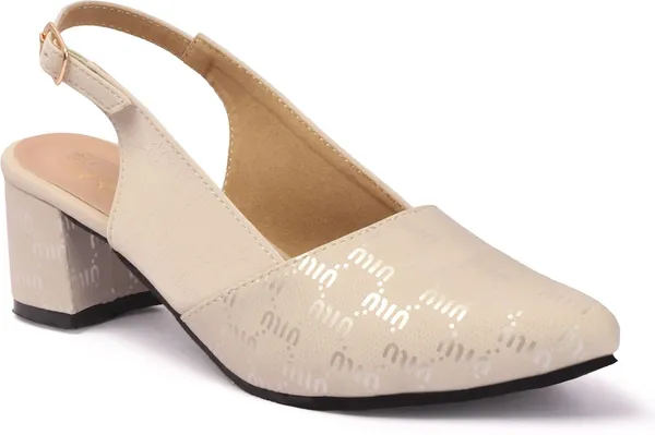 Beige_Synthetic_Leather_Heels_For_Women