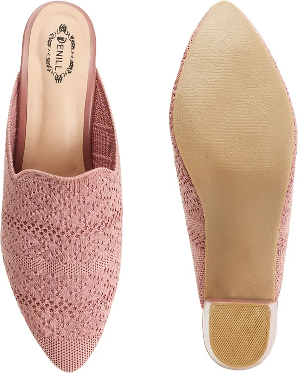 Pink_Textile_Heels_For_Women