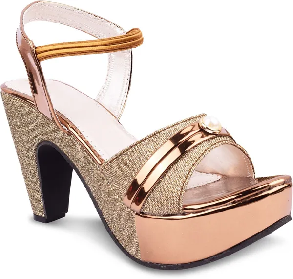 Copper_Synthetic_Heels_For_Women
