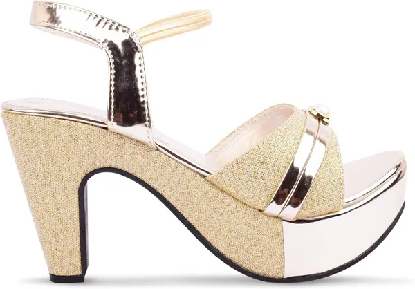 Gold_Synthetic_Heels_For_Women