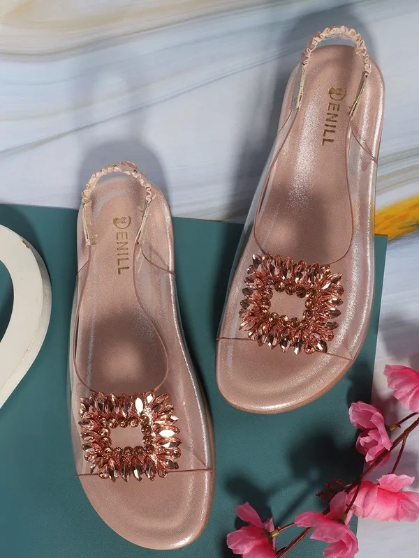 Pink_Synthetic_Leather_Flats_For_Women